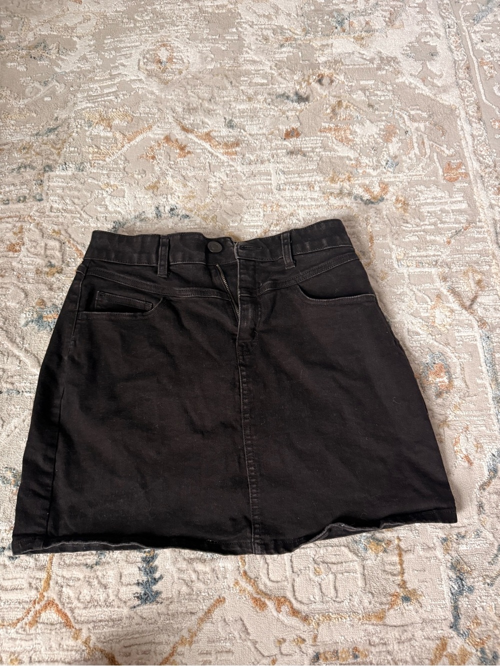 SO Black A-Line Mini Denim Skirt